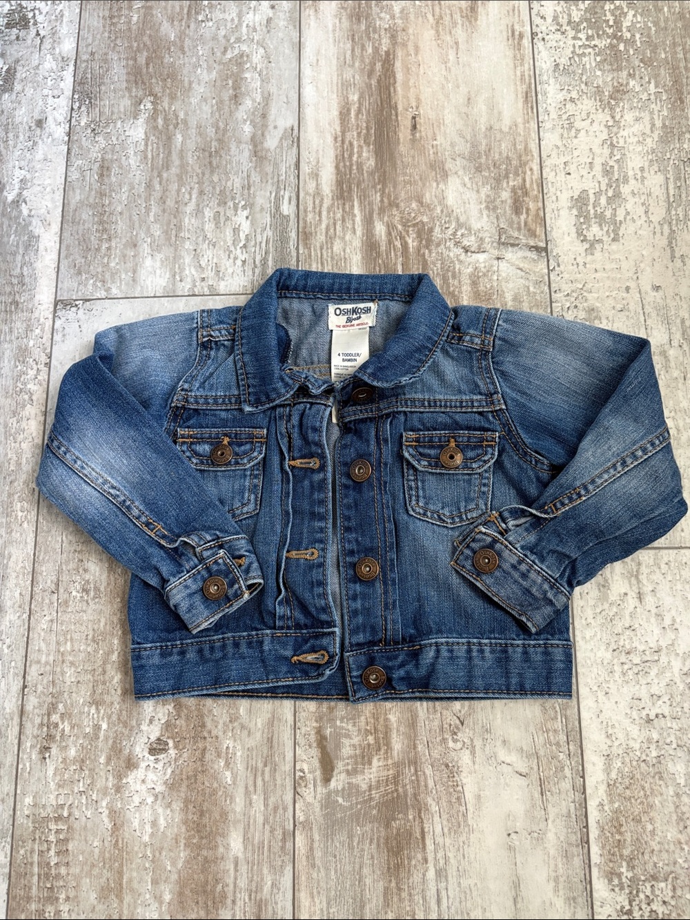 OshKosh B'gosh Classic Blue Kids Denim Jacket (4T)